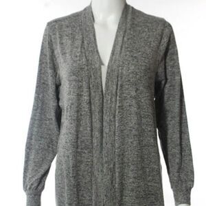 Riller & Fount Gray Stretch Open Front Cardigan 0